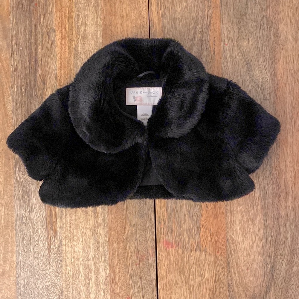 janie and jack faux fur cropped jacket